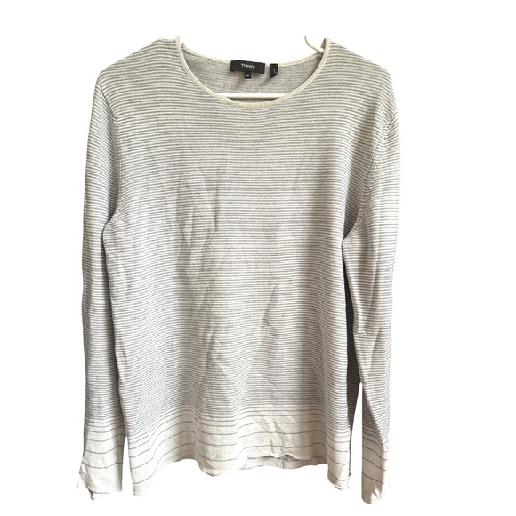 Theory Guinard C Fragmented
Crewneck Wool‎ Blend Gray  Striped Sweater M - Picture 1 of 7